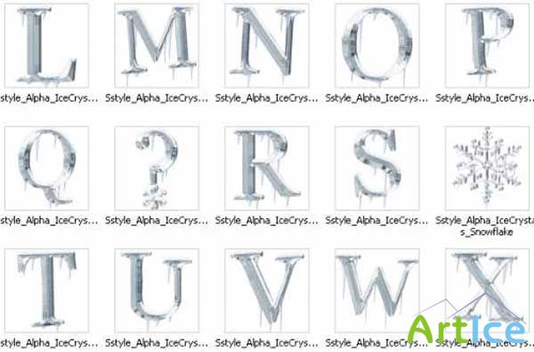 Alpha Ice Crystal Letter Set