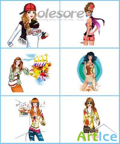 80 Beautiful Girls Drawings Wallpapers