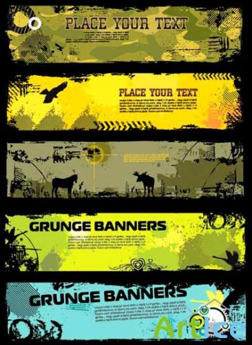 Vecror Grunge Banners