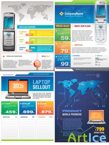 Corporate brochure vectors