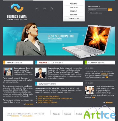 DesignLoad flash website template 4863
