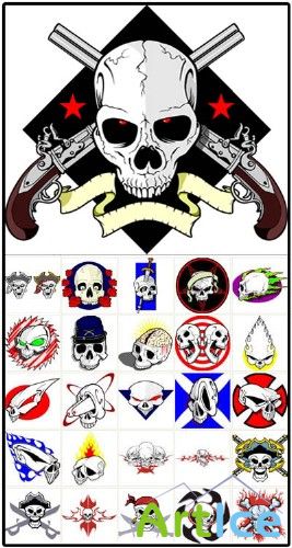 Vector skulls 3