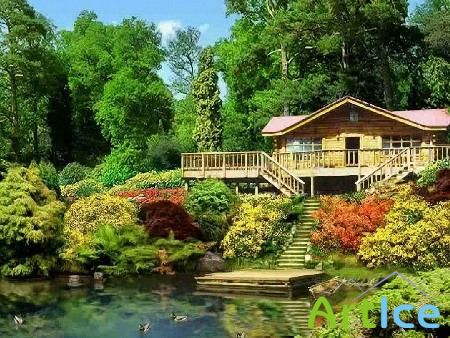 3D Lake Cabin ScreenSaver