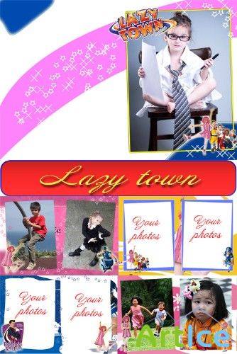   "Lazy town" (6 PSD + 6 PNG)