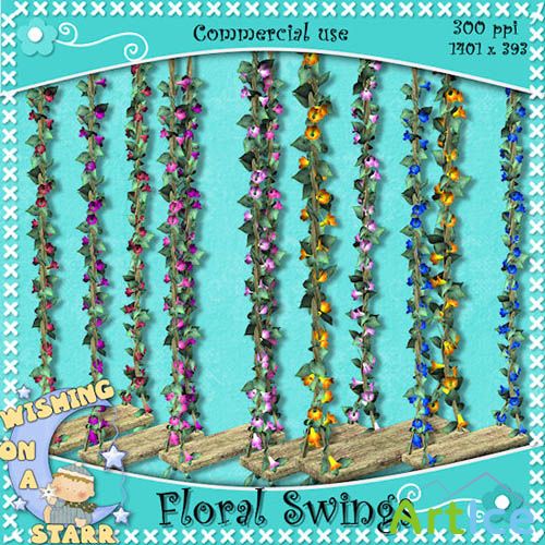 Scrap-kit - Floral swings