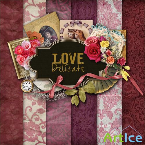 Scrap-set - Delicate Love