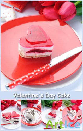 Valentine's Day Cake - Stock Photos