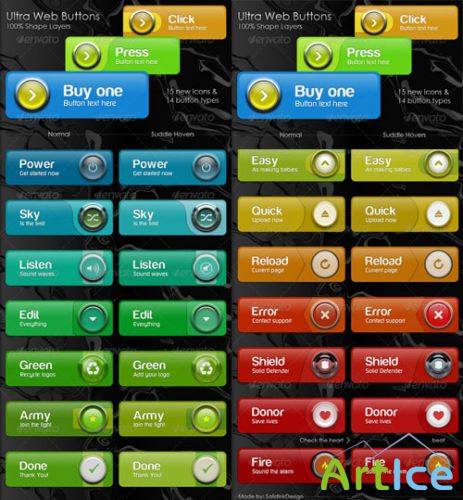 PSD- - Ultra Web Buttons