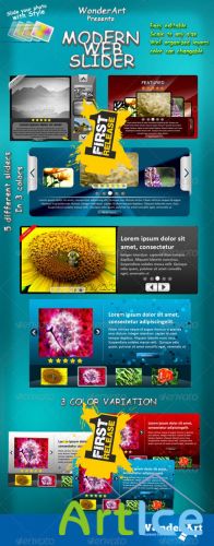 Modern Web Sliders - GraphicRiver