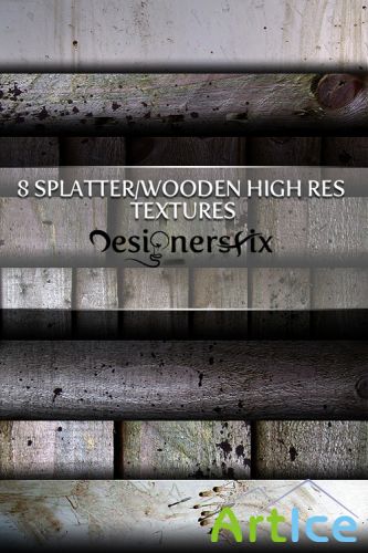 High Resolution Paint Splat Wood & Plastic Textures