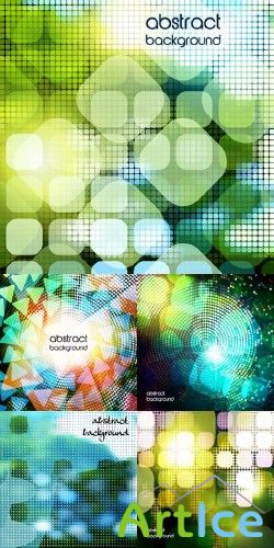 Vector Background Of Bright Green Star