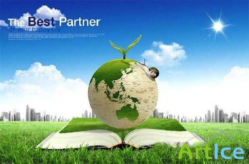 Open Book World PSD