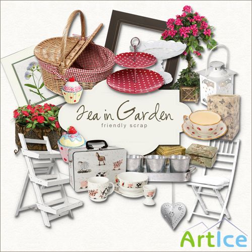 Scrap-kit - Tea in Garden