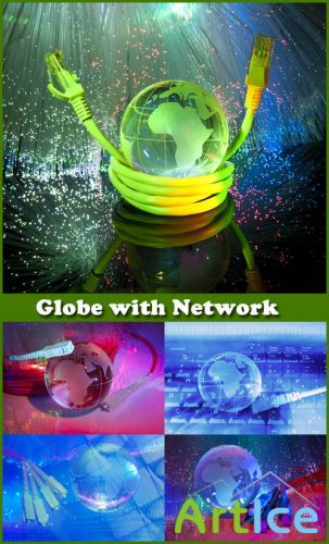 Globe with Network - Stock Photos