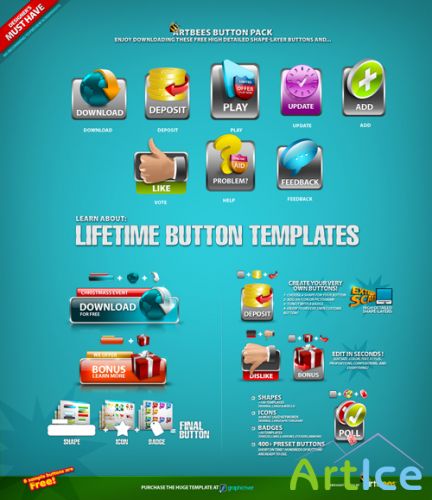 Lifetime Button Templates
