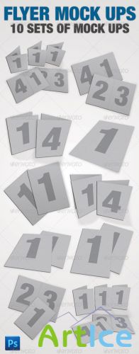 Leaflet Mock up Pack - 10 Sets