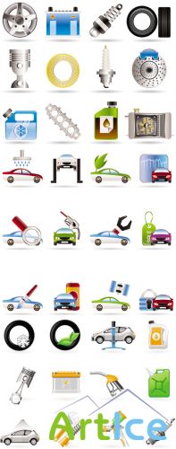 Car Services Icons Vector