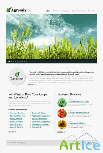 Agromix Agriculture Website Free Template
