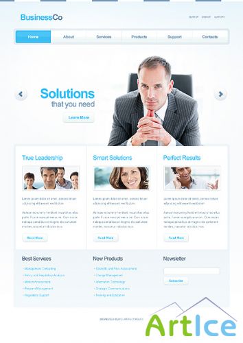 Business Company Free Website Template