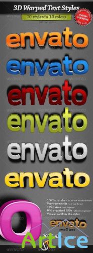 GraphicRiver - 3D Warped Text Styles