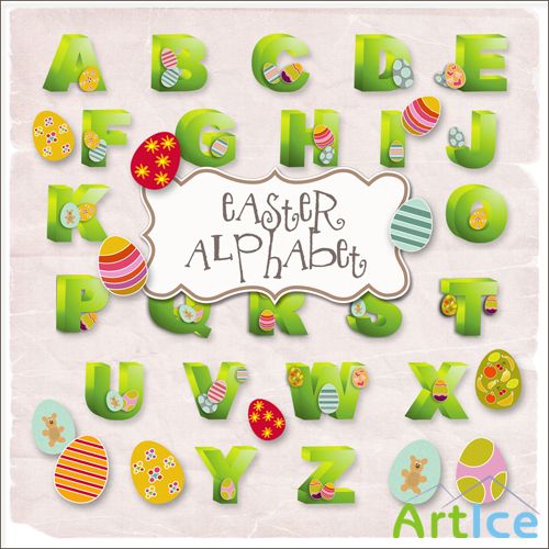 Scrap-kit - Easter Alphabet