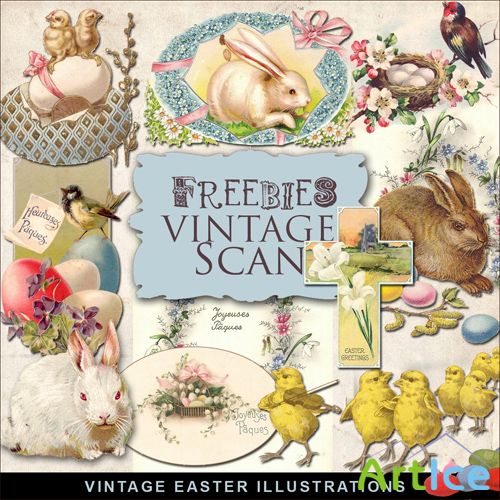Scrap-kit - Vintage Easter Illustrations #6