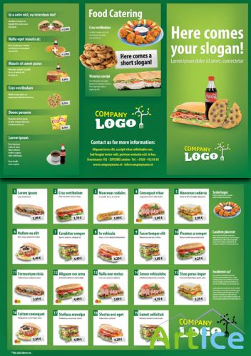 Brochure for fast food