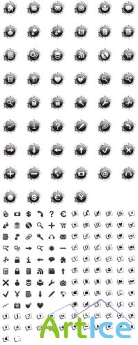 Icons for web designer Blossom , Balloonica, Stickers