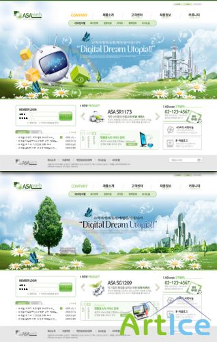 PSD Web Site Templates - Real estate on the Nature