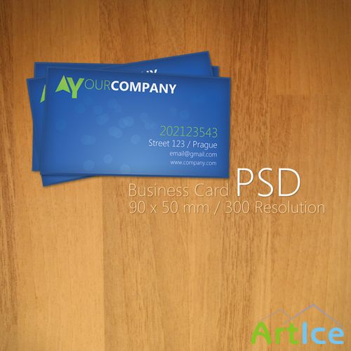 Blue Business Card PSD
