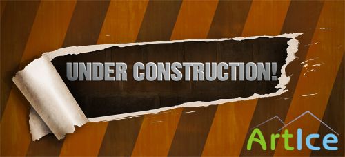 PSD Template of Under Construction Page