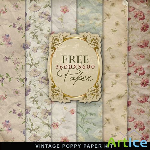 Textures - Vintage Poppy Papers