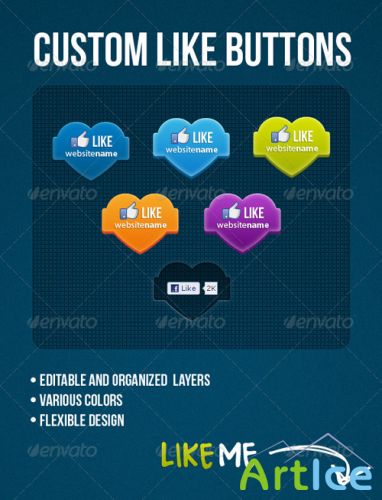 CUSTOM LIKE BUTTON - GraphicRiver