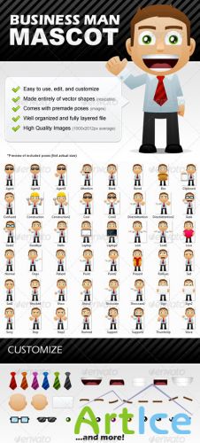 Business Man Mascot - GraphicRiver