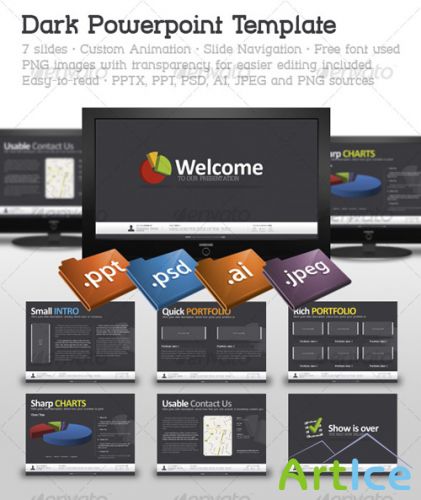 Dark Powerpoint Template - GraphicRiver