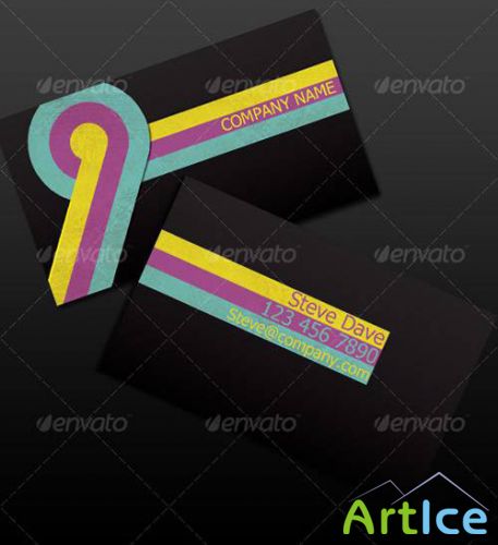 Vintage CMYK Business Card - GraphicRiver