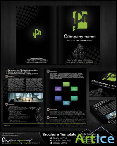 Black Brochure PSD Template