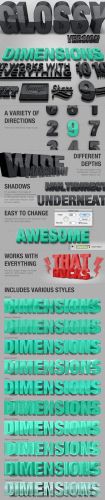GraphicRiver - Dimensions Glossy Version - 3D Generator Action