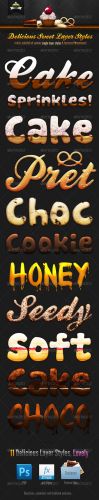 Graphicriver - Delicious Sweet Cake Layer Styles