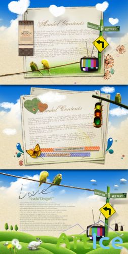Summer background PSD
