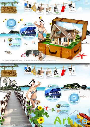 Web Template (PSD) - Summer. Ocean Story
