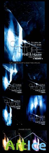 Futuristic club flyer