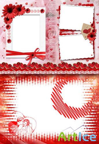 Photo Frame - Red Flowers