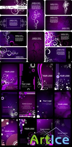 Violet Banners Vector Backgrounds