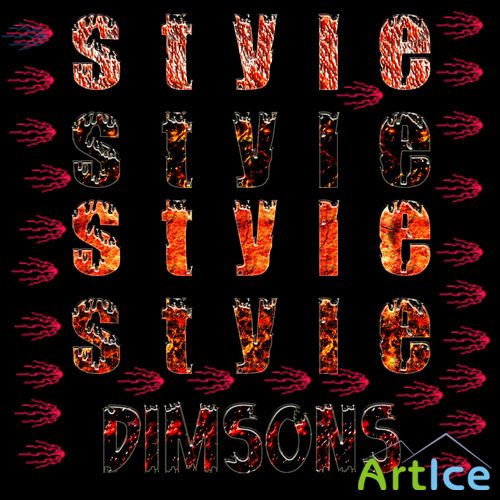 Hot lava text styles
