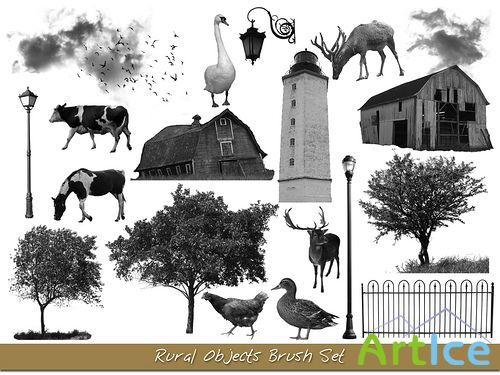 Rural Objects Brush Set