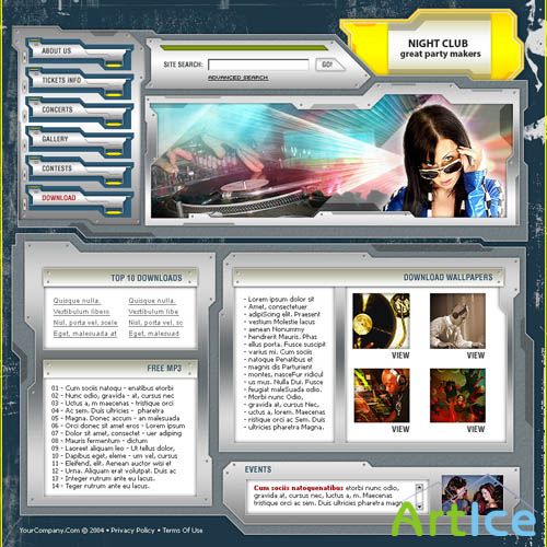 Gray Template - Night Club