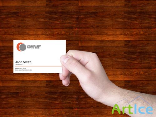 Businerss Card in Man Hand
