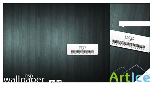 Label on darkwood for photospop