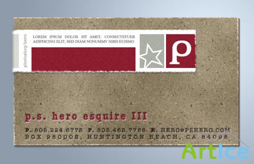 Cardboard And Torn Paper Business Card